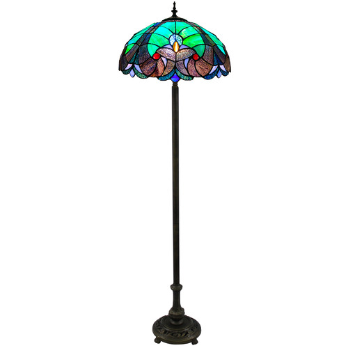 Tiffany style stained glass deals floor lamp